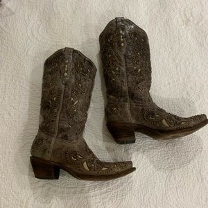 Coral western boots